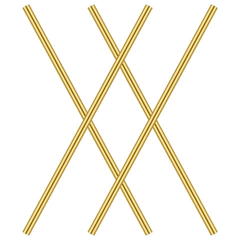 Four Pack Of Twelve Inch Brass Round Rods One Quarter Inch Diameter Lathe Bar Stock Durable Smooth Surface Great For DIY Projects