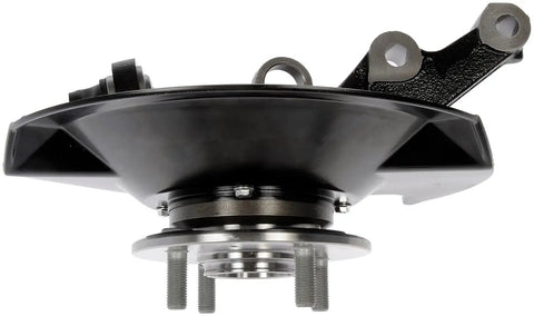 Front Left Wheel Bearing And Hub Assembly For 2001 To 2002 Honda Civic 1.7L L4 Engine Preloaded Unit angle view showing black finish and mounting points.