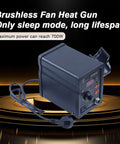 Hot Air Rework Station 700W Powerhouse with digital display, adjustable airflow for phone and PCB repair, brushless fan, 110V US Plug