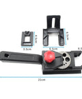 Heavy Duty Woodworking Drill Locator Kit With 38 Pieces For Precise Multi-Hole Punching In 2 To 12Mm Sizes For Easy DIY Projects And Professional Carving Tasks, showing components including a drill positioner and adjustable pieces.