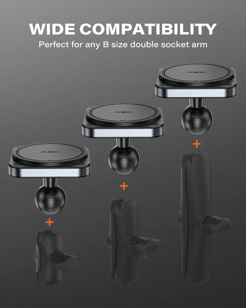 Heavy Duty Magnetic Phone Holder Base With 1 Inch Ball For MagSafe iPhone 12 Through 17 Series Compatible With RAM Mounts