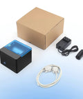 Thermal Printer For Mixed Denomination Money Counters, Plug In And Print Totals By Value And Quantity, Denomination Breakdown And Serial Numbers, Compatible With IMC01 IMC08 Banknote Counters, Fast Receipt Printing, showing printer, cables, and adapter.