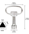 8mm Triangle Socket Spanner Key Set Of 6 Aluminum Alloy Chrome Plated Triangular Wrenches dimensions view