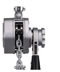 Heavy Duty Mini Hand Chain Hoist Lifting Tool Aluminum Alloy Wrench Hoist 0.75 Ton Small Crane close-up view with chain and lever.