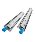 Heavy Duty Ball Bearing Drawer Slides With Full Extension Push To Open Glides Rails Built Tough Cold Rolled Steel Holds 256 Pounds 30 Inch slides with blue grips