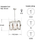Brushed Nickel Drum Pendant Chandelier For Dining Room 4 Light Modern Round Fixture With Floral Silver Chrome Finish Hanging Ceiling Light For Kitchen Island Bedroom Foyer And Living Room dimensions and installation details