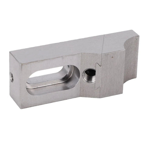 Low Profile Side Clamp Vises Hardened S136H Mold Steel Toe Clamps side view showing precision design and threaded hole for CNC milling.