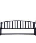 Two Person Front Porch Swing Bench For Outdoor Chill Sessions, Heavy Duty Steel Swing Chair With Solid Chains, Seats Two Adults