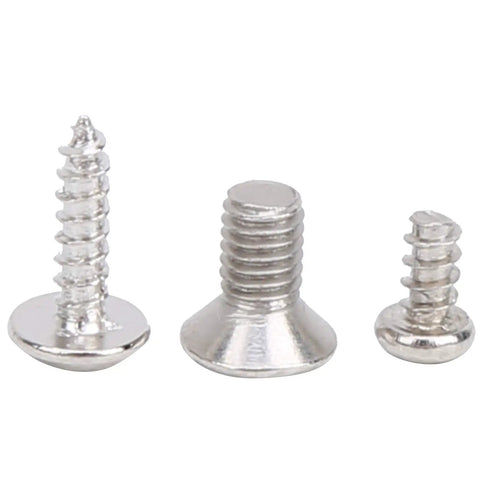 Close-up of silver screws from 2212 KV 2200 RC Airplane Motor With 40A ESC XT60T SG90 Servo 6035 Propeller Accessory Kit