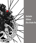 Sweet Stopping Power Heavy Duty Aluminum Alloy Mechanical Disc Brake Calipers With Universal Front Rear Mounting close-up with 160mm rotor.