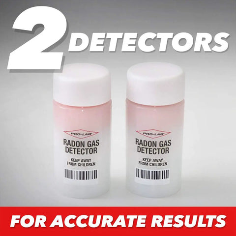 Radon Short Term Test Kit With 2 Detectors For Real Estate Deals EPA Approved Lab Fees Included Return Mailer Quick Lab Results In About One Week Easy To Use For Buyers And Sellers No Guesswork