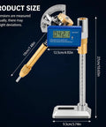 Precision Angle Digital Display Gemstone Grinding Machine for Faceting with Live Readout and 96 Gear Index Wh, showing size measurements.