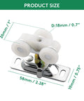 2 Pack 3/4 Inch Sliding Pocket Door Rollers Assembly With Nylon Wheels, Top Hanger And 4 Screws For Pocket Door Bypass Closets