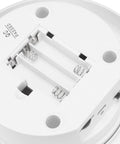 Bottom view of the Premium Electric Rotating Turntable Display Stand With 360 Degree Smooth Spin for jewelry and watches with battery compartment.