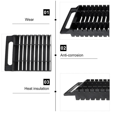 2 Pack Anti Static PCB Tray Racks With 25 Slots ESD Safe Bar Brackets highlighting wear resistance, anti-corrosion, heat insulation