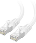 10Gbps Snagless Shielded Cat6a Ethernet Cable 10ft White Built For Lightning Fast Home Office Networks Premium Shielded RJ45 Cord