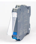 ZEEGII 2-input 4-20mA to 2-output 4-20mA isolator module, gray housing with blue terminal blocks