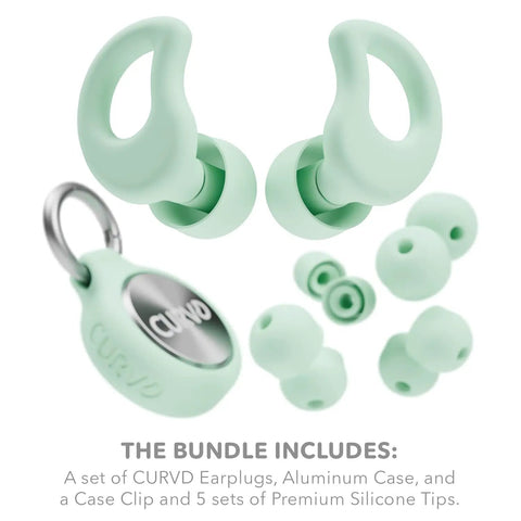 Game Changing Noise Blocking Earplugs Rated 28dB SNR Straight Up Comfy Reusable Silicone Earplug For Deep Sleep Road Noise Quieting Travel Focus Aid And Cool Mint Color