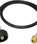 4 Feet Propane Adapter Hose 1 Lb To 20 Lb Converter For QCC1 Type1 Tank with brass fittings for portable appliance use