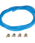 Blue Fuel Line Kit With Clamps, 7 Foot Total Length, Inner Diameter One Quarter Inch, Outer Diameter Three Eighths Inch, Durable Hose For Small Gas And Diesel Engines