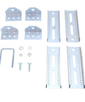 Swivel Top Boat Trailer Bunk Bracket Kit Set Tough As Nails Heavy Duty Galvanized With U Bolts And Hardware displayed on white background.