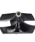 Top Tier Tungsten Carbide Roundover Router Bit With 1/2 Inch Universal Shank, black finish, front view, ideal for smooth wood trimming.