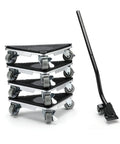 Heavy Duty Furniture Movers With 360 Degree Rotation Wheels And Lifter Set with four sleds and a pry bar for easy moving.