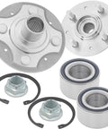 2 Pack Front Wheel Hub Bearing Replacement Kit For Honda Fit 2007 2008 And Honda Insight 2010 2014 Front Driver Side And Passenger Side With OEM Style Hub Assemblies, showing components