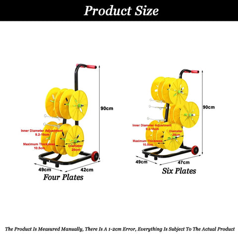 Heavy Duty Wire Spool Rack On Wheels With Casters For Electrical And Industrial Garage Use 4 To 6 Rods Multi Spool Wire Dispenser