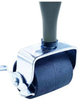 Heavy Duty Bed Frame Casters With Brakes Set Of 4 Locking Stem Wheels close-up showing white zinc plating and brake lever