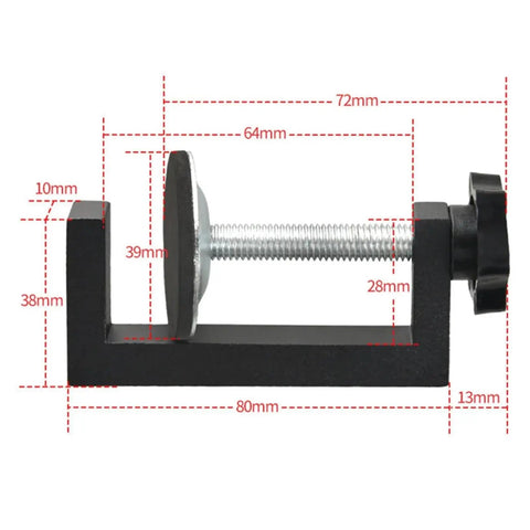 Rock Solid Reversible C Clamp For Woodworking And Plastic Projects 10 To 57mm Wide Adjustable Jaw with detailed measurements