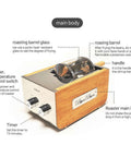 Home Coffee Bean Roaster 250 With Transparent Glass Chamber Noiseless Operation Large Capacity Rapid Cooling 110V Power