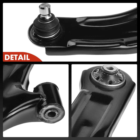 Close-up of Front Lower Control Arm Set With Ball Joint And Bushing For Nissan Versa 2007 To 2012 And Cube 2009 To 2014