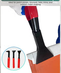 Close-up of 3 Piece Hand Seamers Sheet Metal Tools being used for metal shaping with straight, 45° and 90° jaws for DIY projects.