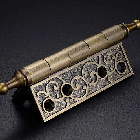 Zinc Alloy Bearing Door Hinge With Screws Silent Close For Wooden Doors And Cabinets Super Durable Cabinet Hardware That Fits Closets And Cupboards Easy Install Smooth Quiet Action Multicolor Finish, brass hinge close-up