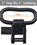 1 inch carbon steel quick release adapter fitting 1 inch webbing for Tough As Nails Carbon Steel Rifle Sling Swivel Mount.