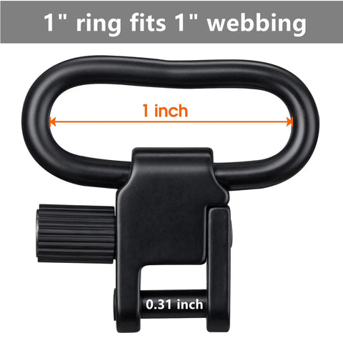 1 inch carbon steel quick release adapter fitting 1 inch webbing for Tough As Nails Carbon Steel Rifle Sling Swivel Mount.