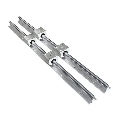 Rock Solid Linear Rails And Bearings 2200mm SBR16 2 Pack With 4 SBR16UU Carriage Blocks For DIY CNC Routers Lathes And Automated Machinery Linear Guide Rail Kit For Smooth Precise Motion
