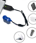Two Pack 7.4V LiPo USB Charger With SM 2PIN Plug For RC Cars And Planes connected to laptop for charging