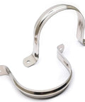 4-Inch Rigid Pipe Strap Clamp Set With Two-Hole U Bracket Tube Clip Stainless Steel Heavy-Duty Pipe Fastener For Securing Conduit, PVC And Other Pipes 4-Pack 115 Mm