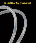 Eastrans 1/4 in ID silicone tubing, clear and flexible, 3/8 in OD, coiled tubing