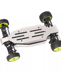 Stainless Steel RC Car Chassis Frame Upgrade for 1/24 Micro Buggy 2WD CNC Machined Lightweight underside view