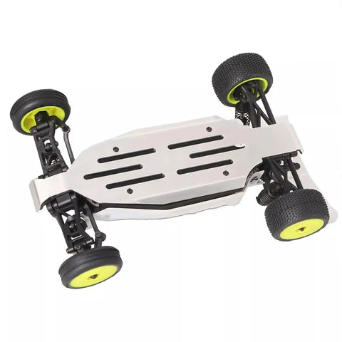Stainless Steel RC Car Chassis Frame Upgrade for 1/24 Micro Buggy 2WD CNC Machined Lightweight underside view