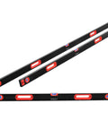 3Pcs level set, 40 60 80 Inch Aluminum Spirit Level, 45 90 180 Degree with red accents and bubble vials for precise leveling.