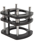 Heavy Duty Router Lift Table With Four Jaw Clamp Aluminum Alloy Base For Sharp Woodworking, close-up of clamp detail.