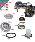 Premium Gy6 Oil Filter Mesh Spring Set With Drain Plug And Secure Aluminum M30 Screw Plus Rubber O-ring For Perfect Seal And Leak Free Performance On Your Scooter Or ATV Engine. GY6 125/150cc parts set with M30 aluminum plug, mesh filter, spring, and O-ring