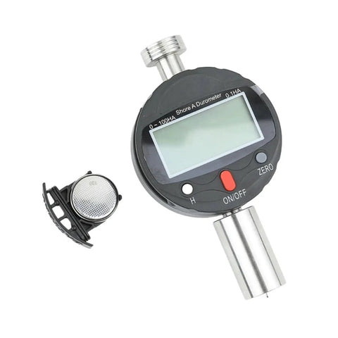 Portable Shore A And D Digital Hardness Meter Durometer Tester With Large LCD Screen For Rubber And Tires Rugged Build showing large LCD display and probe.