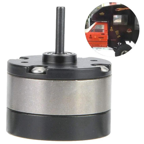 Beefy Planetary Gear Reducer For 540 RC Motors, High Performance 1/3 Reduction, visible with RC truck example