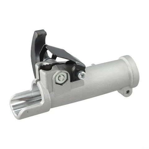 Heavy Duty Extension Pole Connector For Hedge Trimmers And Brush Cutters 26Mm 28Mm Shaft Adapter showing iron coupler with black grip.