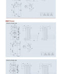 Technical drawings of All In One Pro Grade Multi Stage Vacuum Generator with Built In One Way Valve and Filter for Pneumatic Systems.